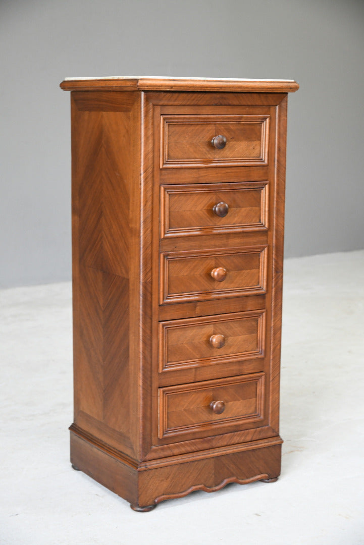 French Marble Top Pot Cupboard