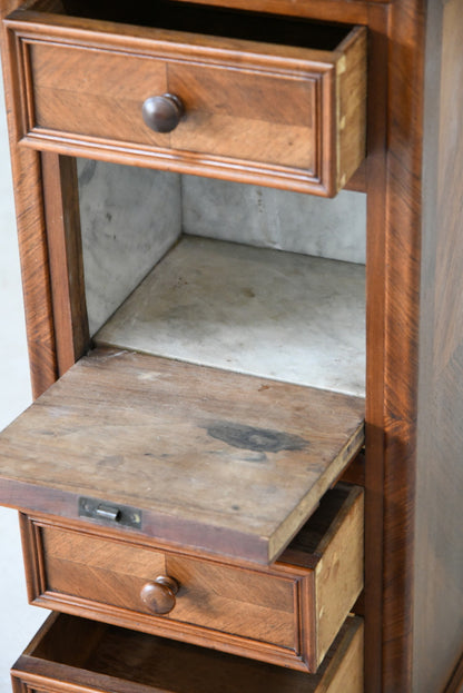 French Marble Top Pot Cupboard