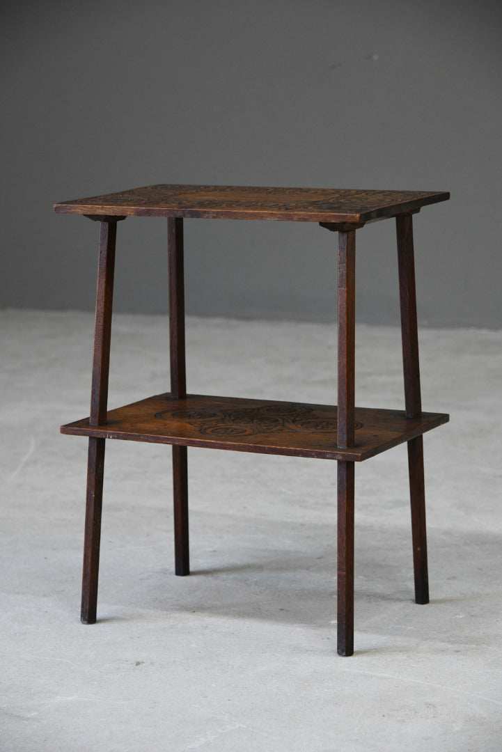 Small Oak Two Tier Table