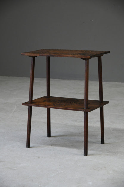 Small Oak Two Tier Table