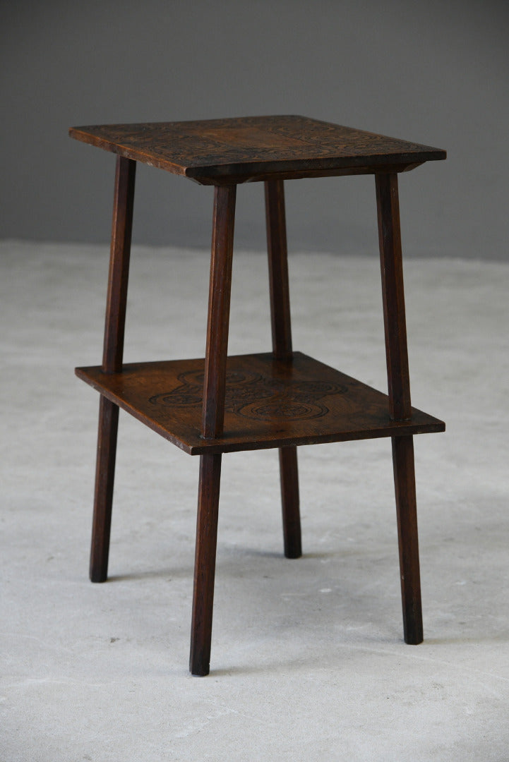 Small Oak Two Tier Table