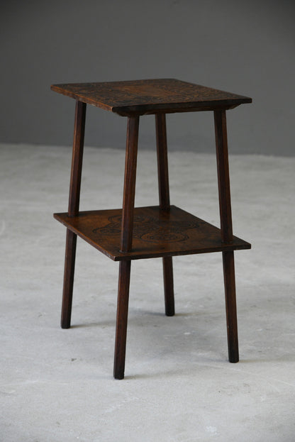 Small Oak Two Tier Table