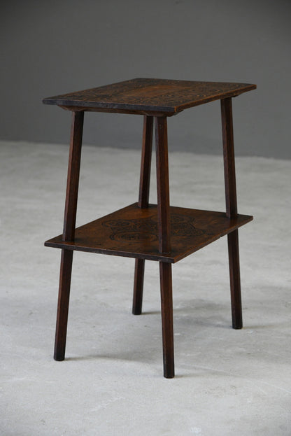 Small Oak Two Tier Table