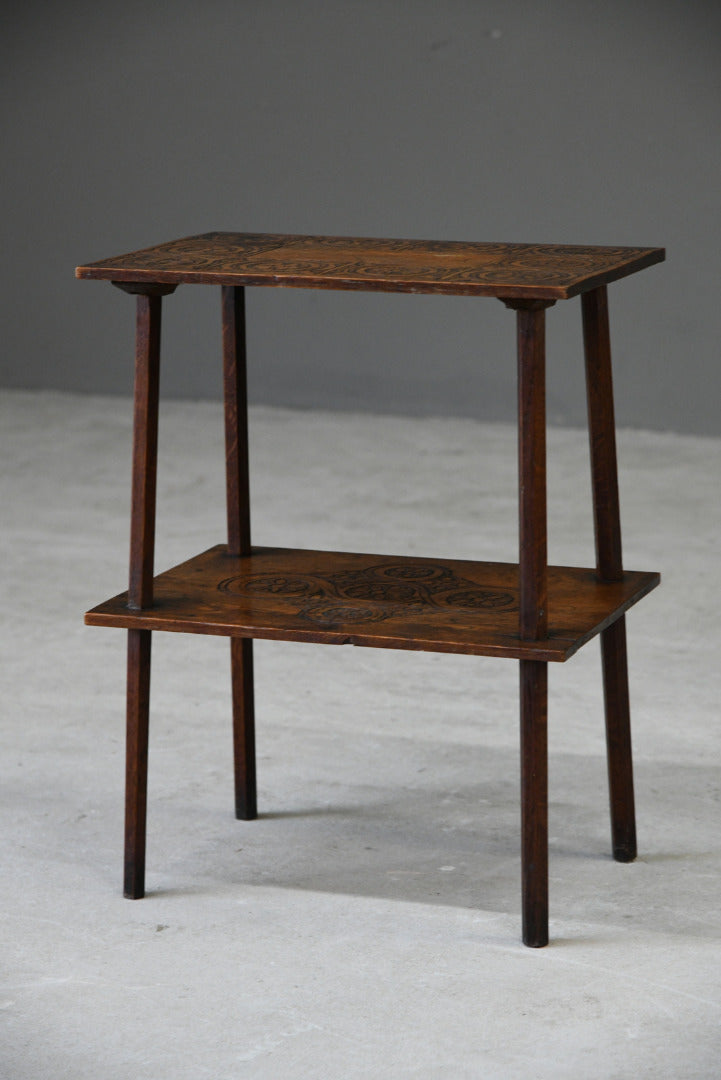 Small Oak Two Tier Table