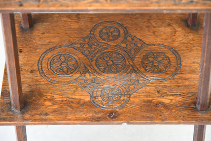 Small Oak Two Tier Table