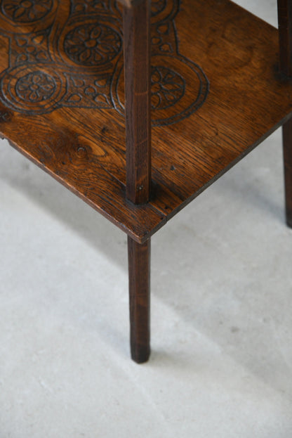 Small Oak Two Tier Table