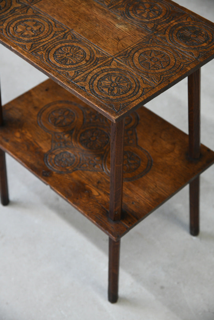 Small Oak Two Tier Table