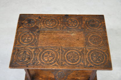 Small Oak Two Tier Table