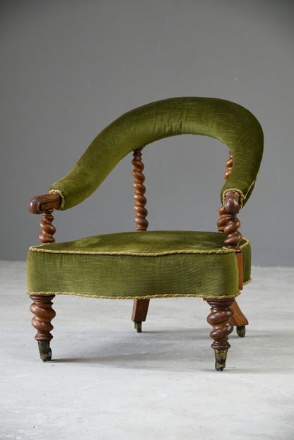 Victorian Walnut Easy Chair