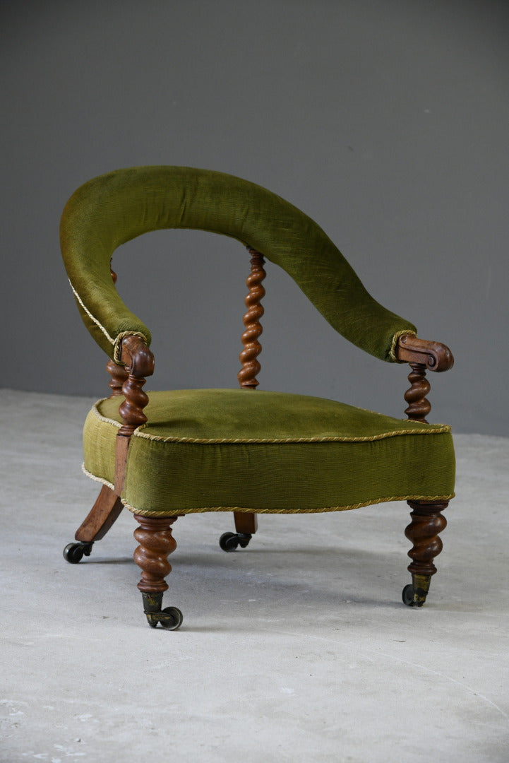 Victorian Walnut Easy Chair