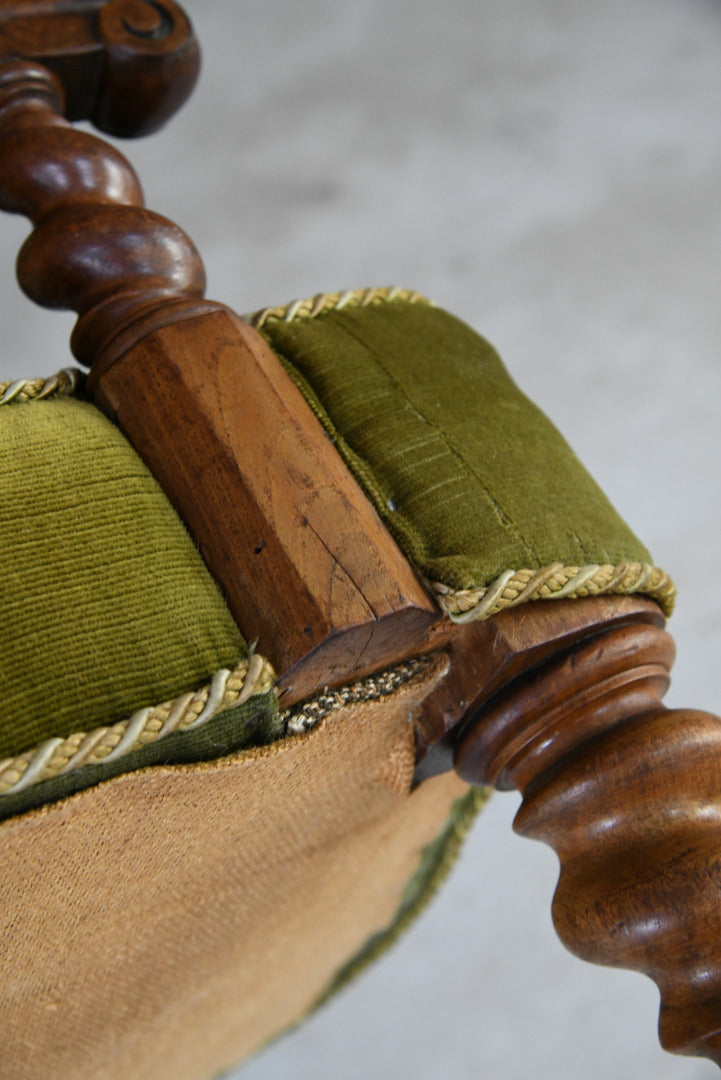 Victorian Walnut Easy Chair