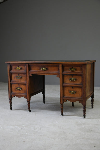 Small Edwardian Walnut Desk