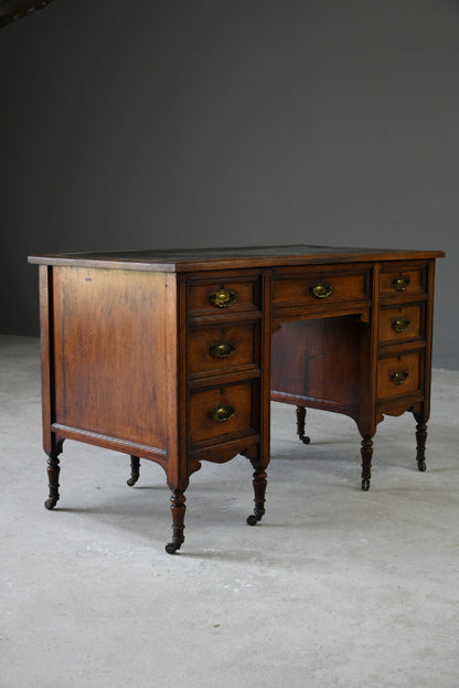 Small Edwardian Walnut Desk