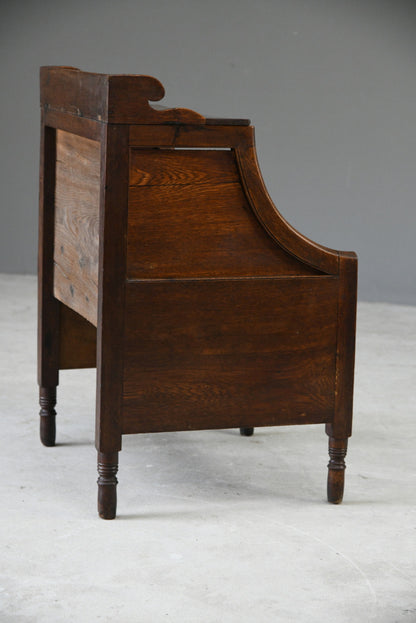 19th Century Oak Commode Bedside Table