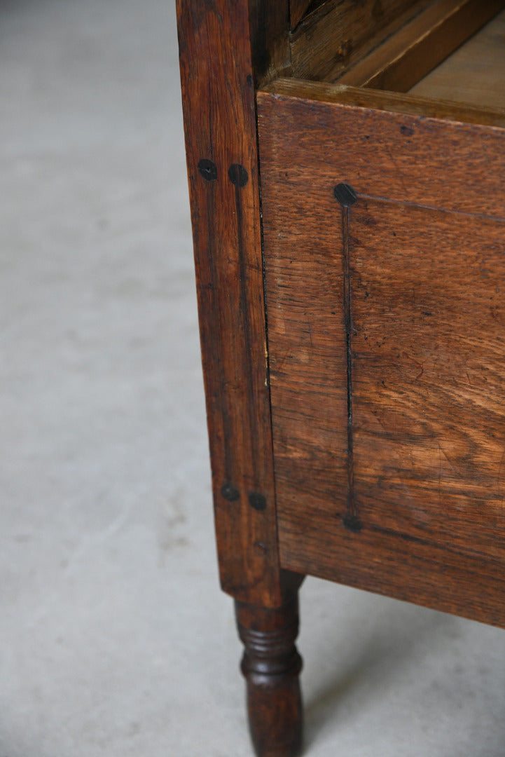 19th Century Oak Commode Bedside Table