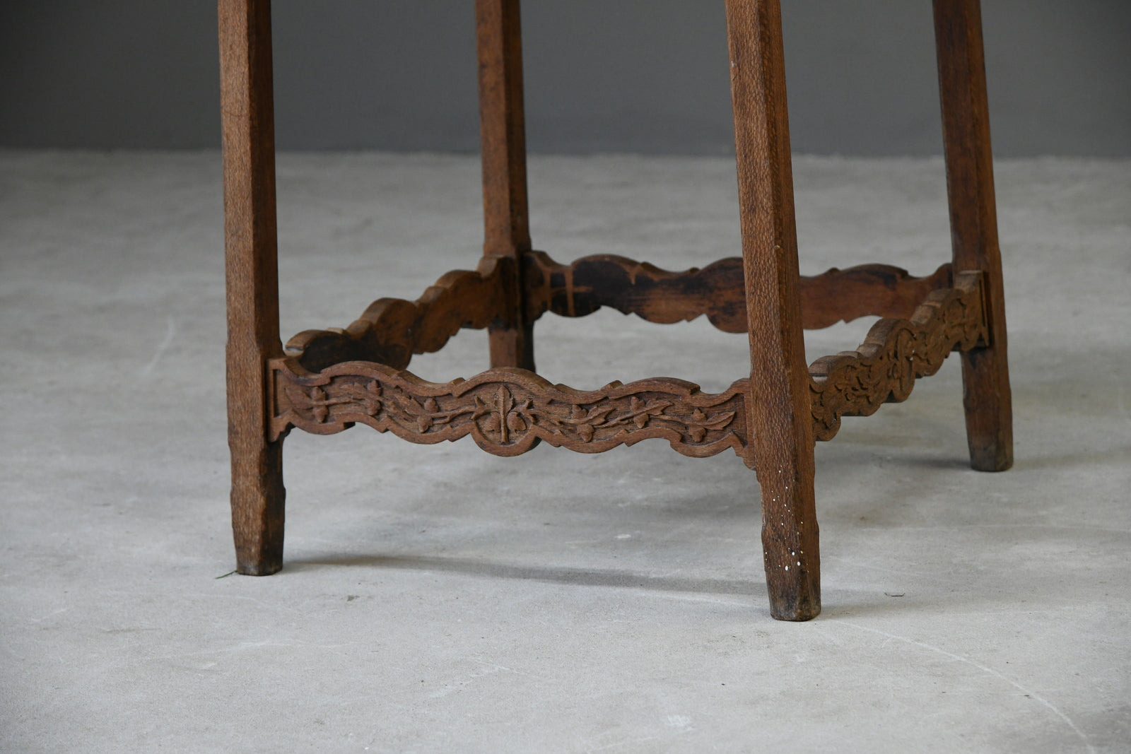 Carved Oak Side Table