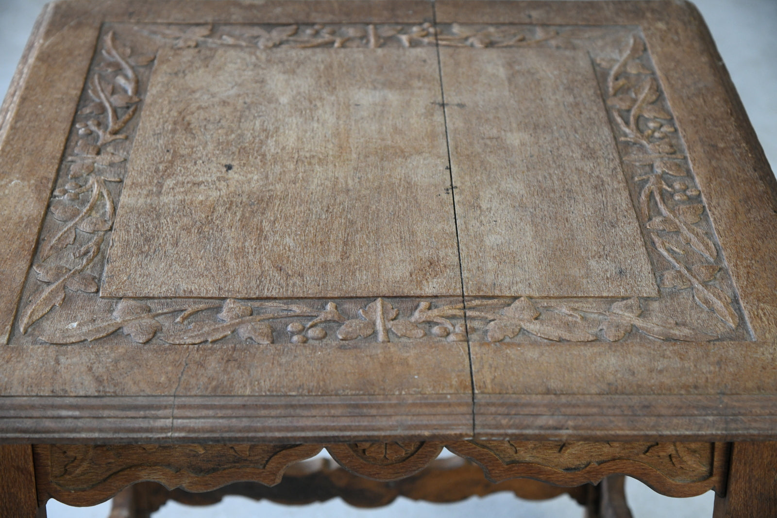 Carved Oak Side Table