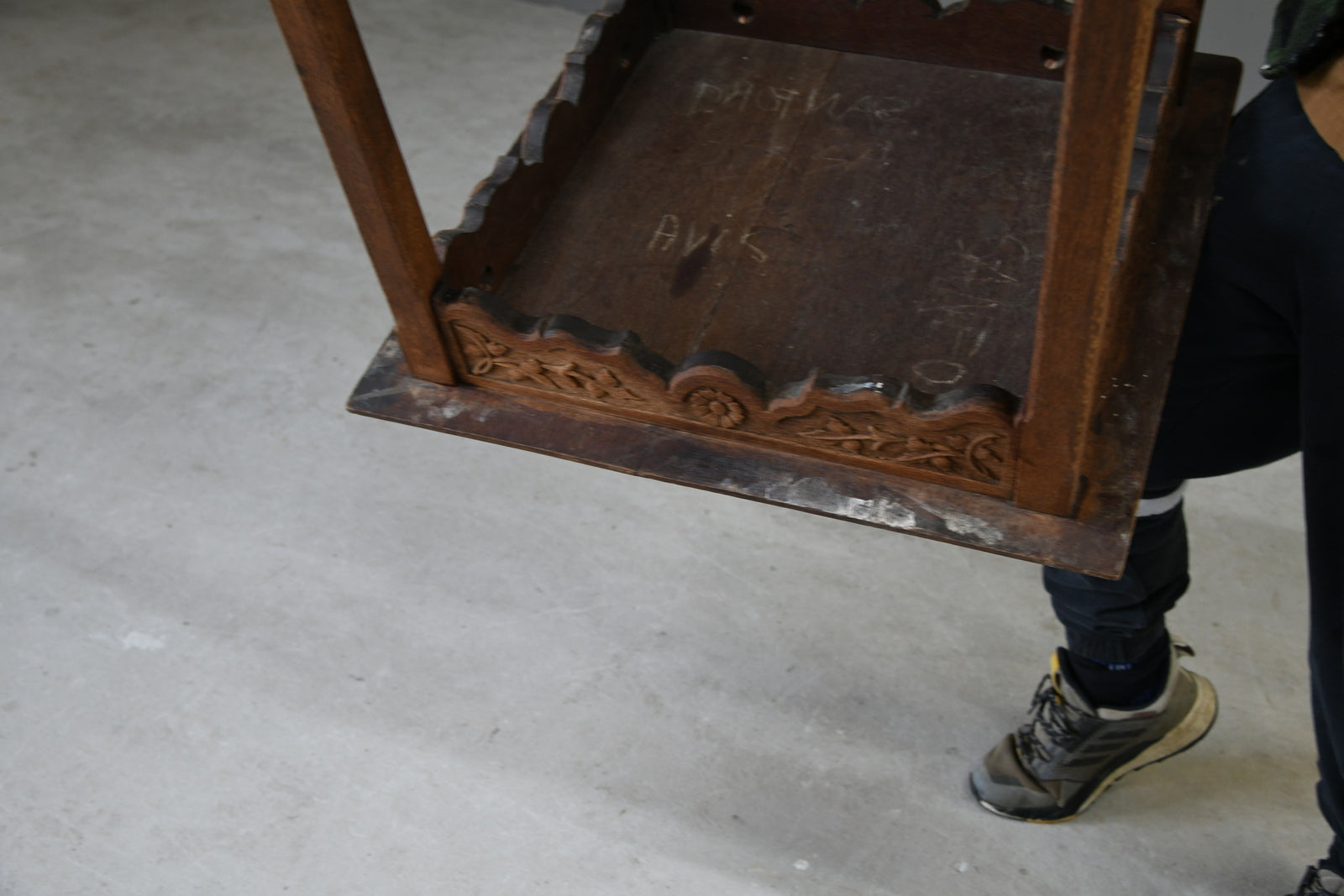 Carved Oak Side Table