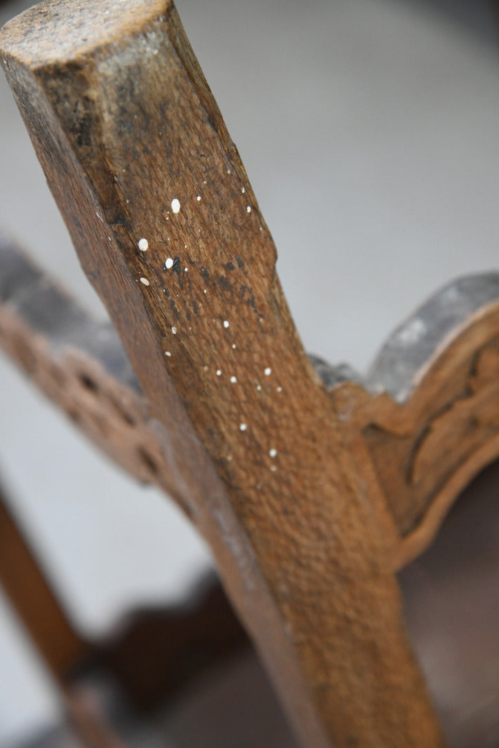 Carved Oak Side Table