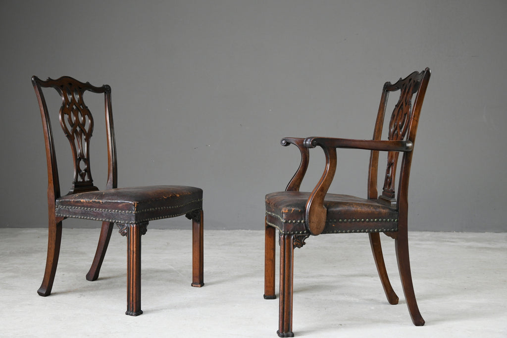 Set 6 Chippenddale Revival Dining Chairs