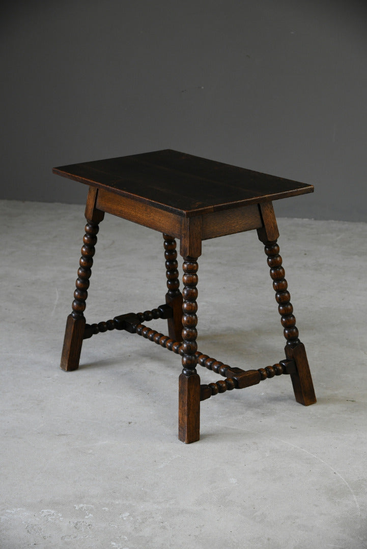 Antique Oak Bobbin Turned Table