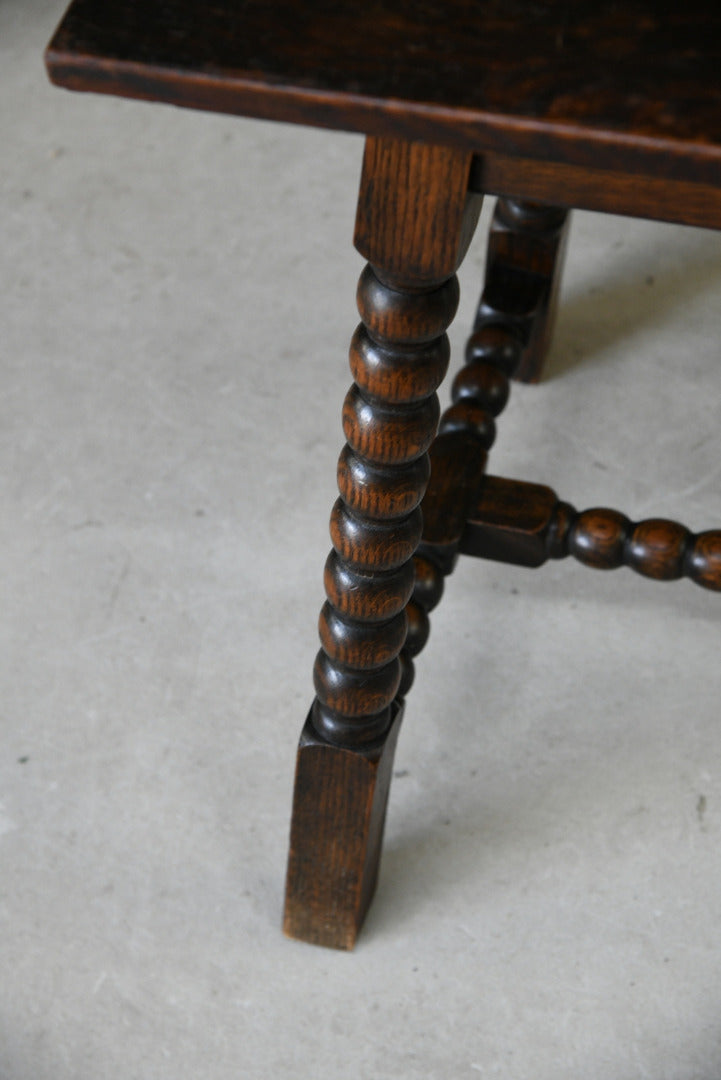 Antique Oak Bobbin Turned Table