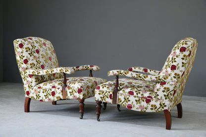 Pair Victorian Style Armchairs