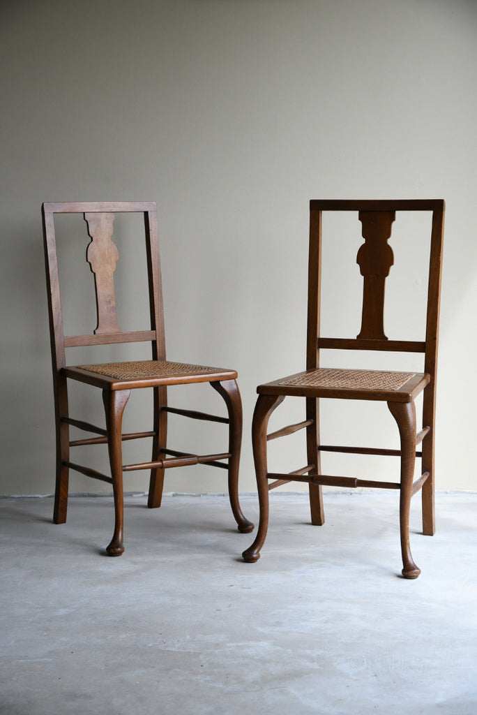 Pair Walnut Side Chairs