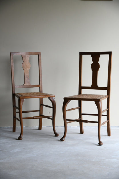 Pair Walnut Side Chairs