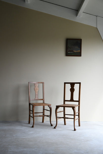 Pair Walnut Side Chairs