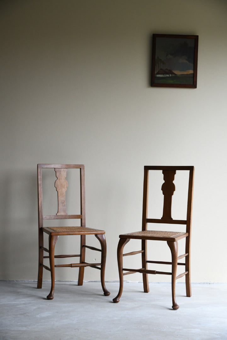 Pair Walnut Side Chairs