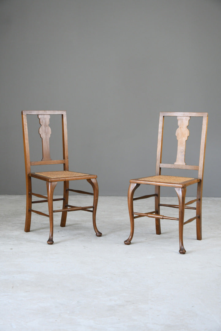 Pair Walnut Side Chairs
