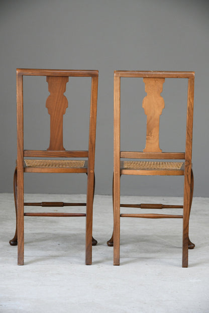 Pair Walnut Side Chairs