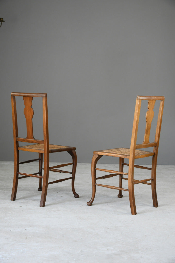 Pair Walnut Side Chairs