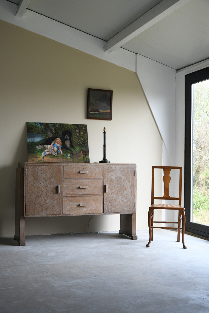 Heals Style Limed Oak Art Deco Sideboard