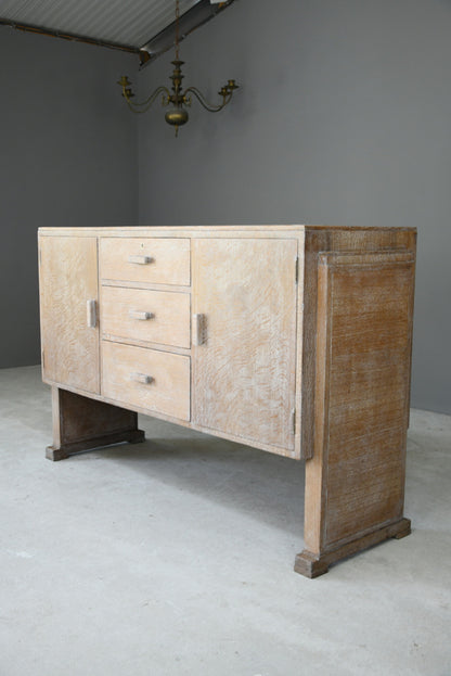 Heals Style Limed Oak Art Deco Sideboard