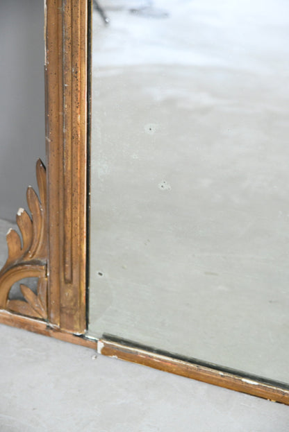 19th Century Antique Large Gilt Overmantle Mirror