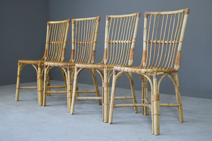 Set 4 Bamboo Dining Chairs