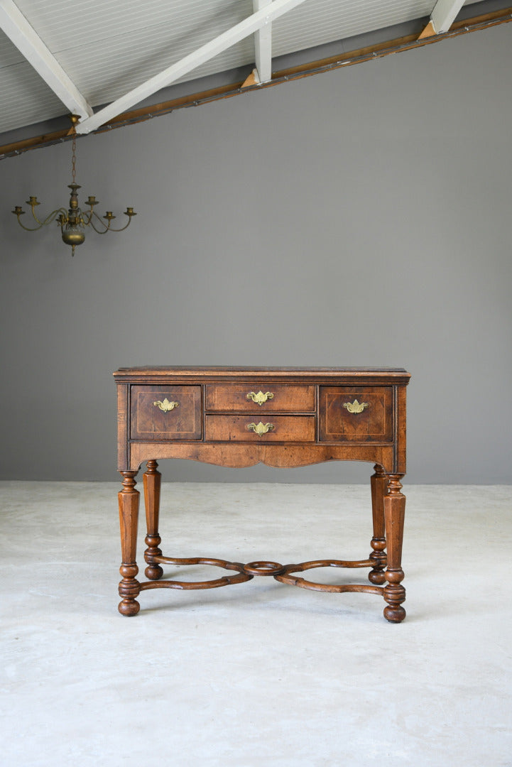 Walnut & Oak Lowboy Side Table