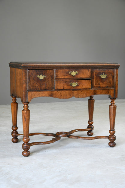 Walnut & Oak Lowboy Side Table