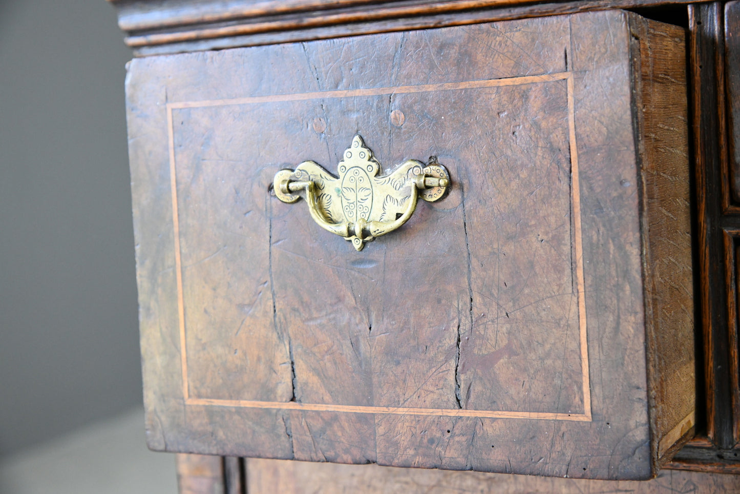 Walnut & Oak Lowboy Side Table