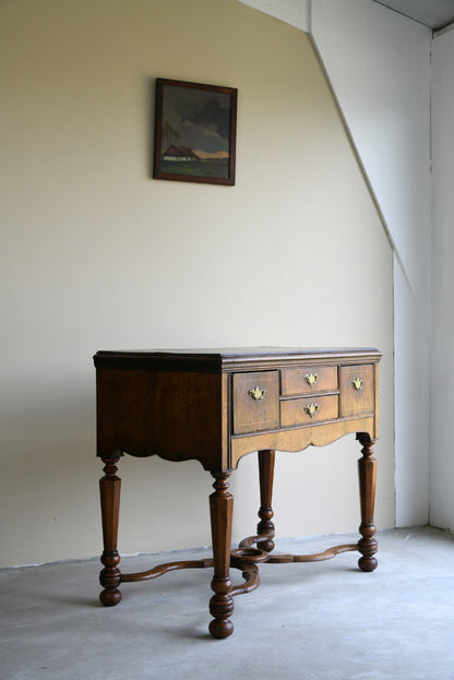 Walnut & Oak Lowboy Side Table