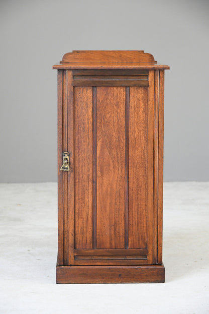 Antique Edwardian Walnut Bedside Cabinet