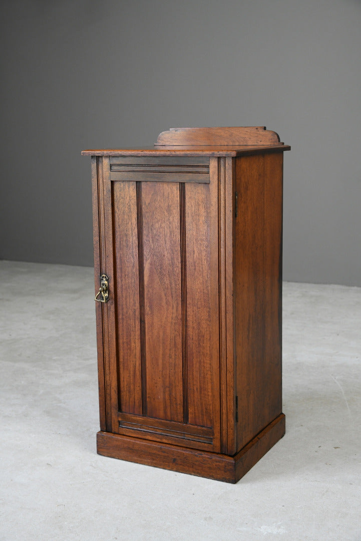 Antique Edwardian Walnut Bedside Cabinet