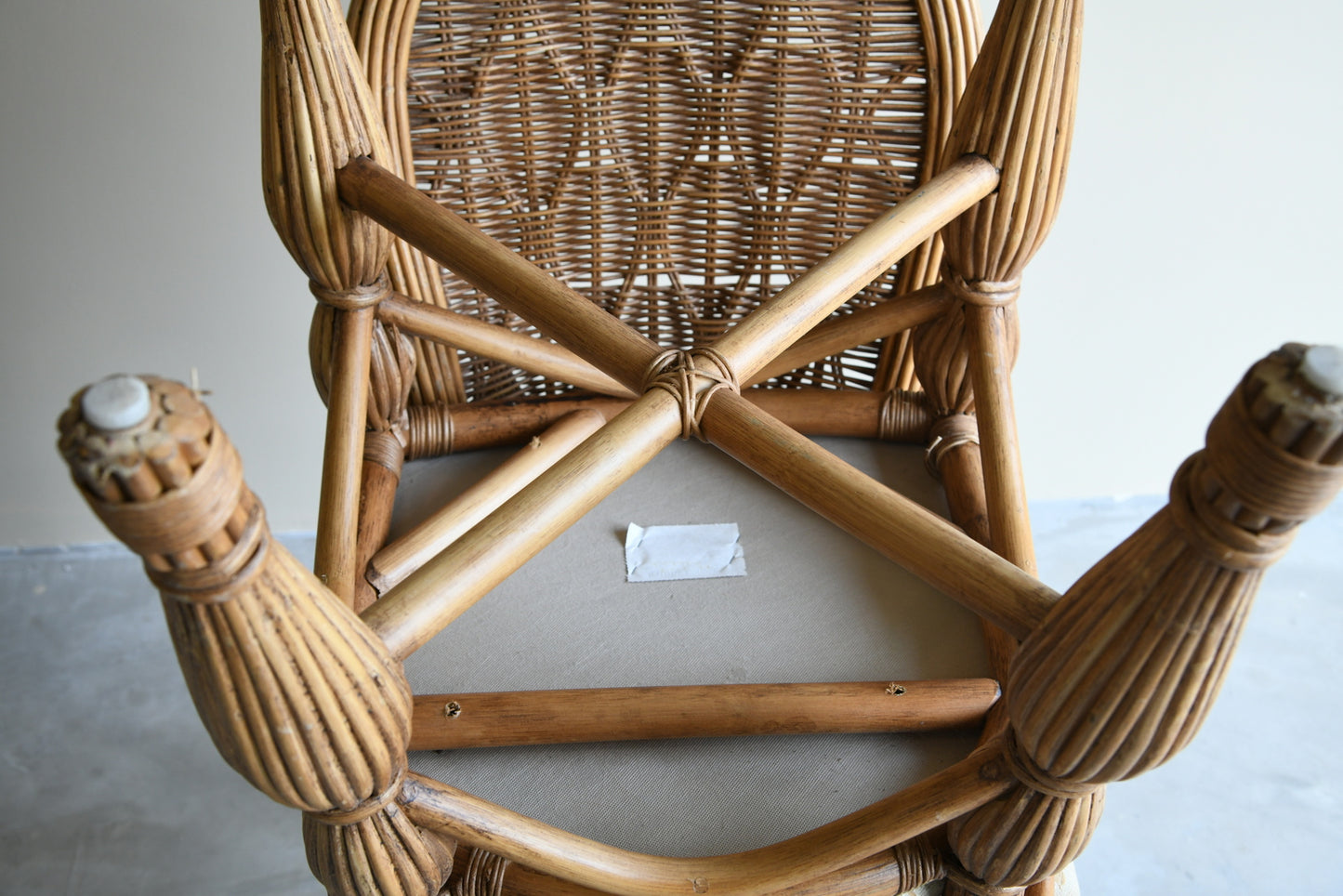 4 Bamboo Cane Dining Chairs