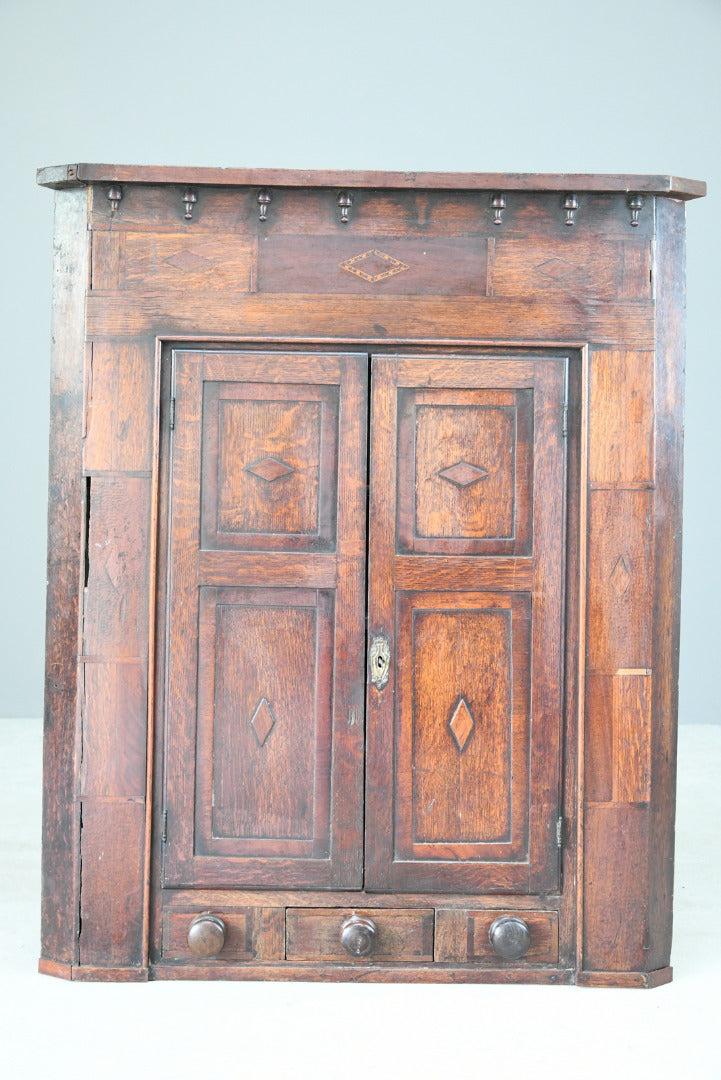 Antique Oak Corner Cupboard