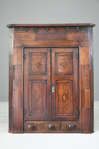 Antique Oak Corner Cupboard