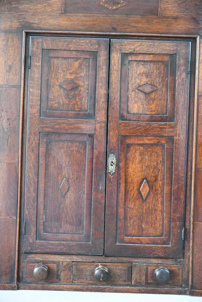 Antique Oak Corner Cupboard