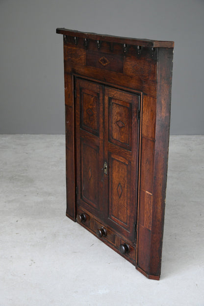 Antique Oak Corner Cupboard