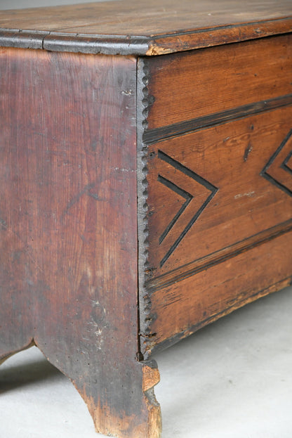 Antique Rustic European Scots Pine Chest